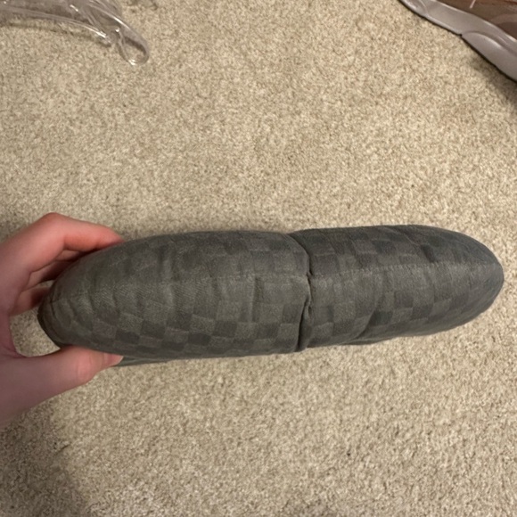 Gray Checkered Donut Cushion - Picture 4 of 6